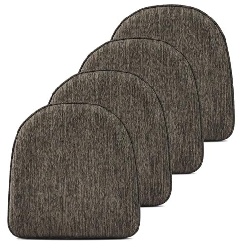 baibu Super Soft Polyester Pillow Cushion, 4 Pack (14x14x1.5in, Brown) - color: Brown, size: 14x14x1.5 Inch (Pack of 4)