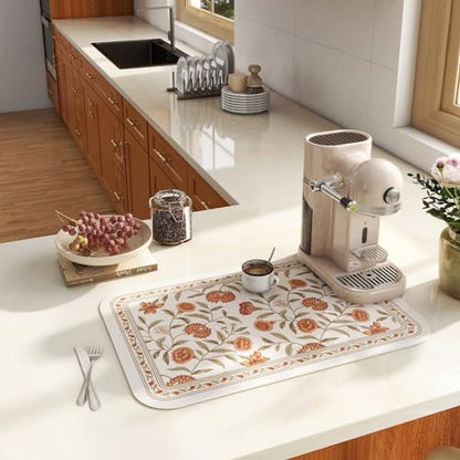 Vinyl Waterproof Placemats Set of 6 Rectangular,12"*17"-Albano A | Wipeable Beautiful Print Place Mats,Stain Resistant,Heat Resistant,Everyday Meals,Kitchen,Dinning,Holiday,Decor - color: Albano a