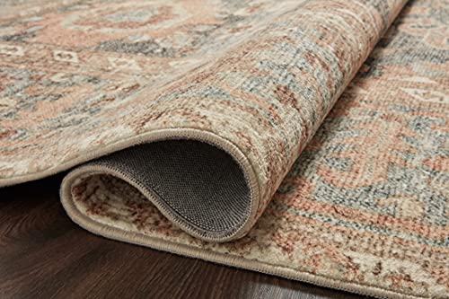 Loloi Margot Ocean/Spice 3'-6" x 5'-6" Accent Rug | MAT-03 CloudPile™ Printed Approx. 4x6 Blue Entryway Kitchen, Timeless, Classic, Plush, Luxurious, Accent Rug - color: Ocean / Spice, size: 3'6" x 5'6" (Rectangular)