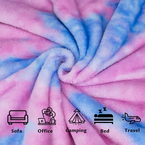 MUGD Soft Blankets Fuzzy Soft Fuzzy Throw Blanket Kids Warm Throw Blanket for Bed - color: Blue Pink, size: Baby(40"x50"/ 100x130cm)