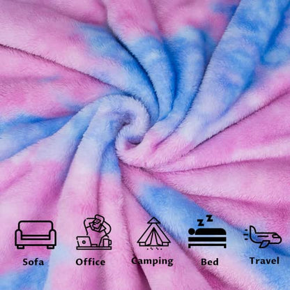 MUGD Soft Blankets Fuzzy Soft Fuzzy Throw Blanket Kids Warm Throw Blanket for Bed - color: Blue Pink, size: Baby(40"x50"/ 100x130cm)