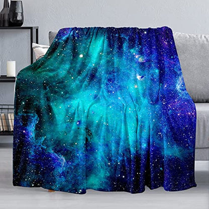 Space Galaxy Blanket, Soft Warm Fuzzy Fleece Plush Blanket 80''x60'', Smooth Cozy Flannel Throw Blanket for Bed/Couch/Office/Camping - color: Style 1, size: 80''x60''