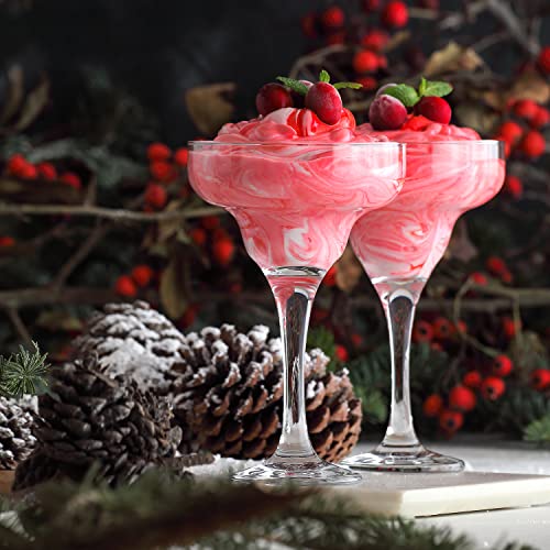 LAV Margarita Glasses Set of 4 - Margarita Cocktail Glasses 10.25 oz - Clear Daiquiri Glasses for Parties - Classic Cocktail Drinking Glasses for Frozen Drinks - style: Margarita Glasses