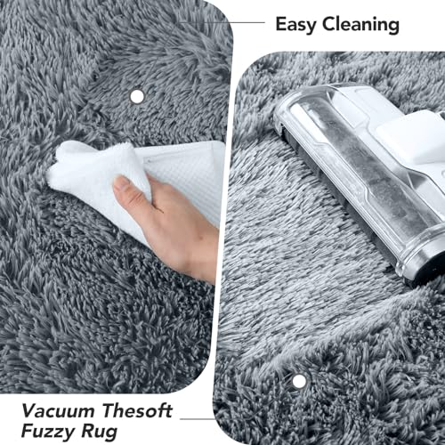 10x14 Area Rug Living Room - Fluffy Gray Soft Non-Slip Carpet | 10x14 Extra Large - 88% Love Its Softness. Elegant Gray Charm. Fluffy Comfort Non-Slip Backing Perfect 4-6 Movie Nights - color: Grey, size: 10' x 14' (Rectangular)