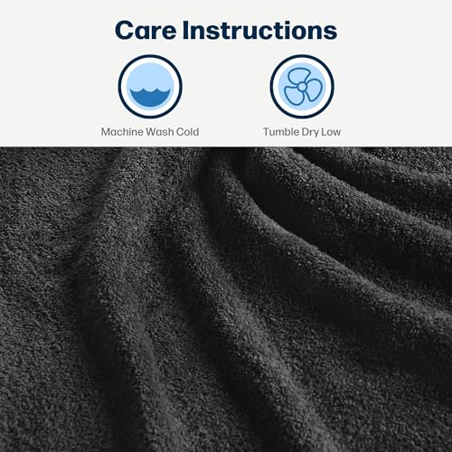 24-Piece Set of Towels, Lightweight 380 GSM Cotton Towels, Quick Drying, Absorbent Hand Towels, Fingertip Towels, Bath Towels, & Washcloths, Black - color: Black