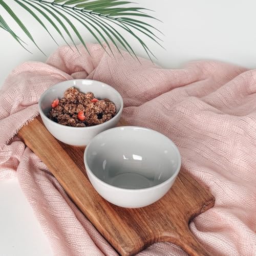 Mora Ceramic Small Dessert Bowls - 16oz, Set of 6 - Microwave, Oven and Dishwasher Safe, For Rice, Ice Cream, Soup, Snacks, Cereal, Chili, Side Dishes etc - Microwavable Kitchen Bowl, Earl Grey - color: Earl Grey
