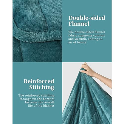 LaSyL Flannel Fleece Blankets Twin XL Size Green - 3 Layers 450GSM Plush Fuzzy Cozy Soft Throw Blanket for Bed, Sofa, Couch, Travel, Camping, 72x90 inches - color: Green, size: 73"x90"