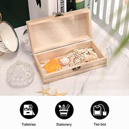 Retro Mid Century Wooden Keepsake Box Wood Memory Box with A Hinged Lid Wooden Storage Boxes Wood Gift Boxes for Picture Letter Time Capsule Keep Memories 8 * 3.7 * 2.3in