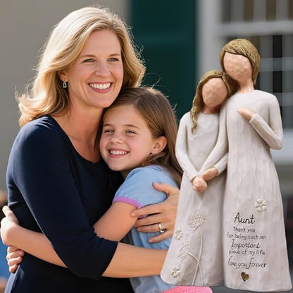 Aunt Birthday Gifts, Gifts for Aunt, Auntie Gift Ideas Figurine | Aunt Gifts, Best Aunt Ever Gift, Gift for Aunts from Niece, Aunts Gifts for Mothers Day, Christmas,Hand-Painted Resin Statue - style: Aunt gifts