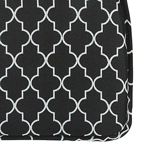 Klear Vu Omega Non-Slip Chair Cushions, Assembled in USA, U-Shaped Skid-Proof Seat Pads for Dining Room, Kitchen, Office, 15"x16", 8 Pack, Geo Black - color: Geo Black, size: 8 Pack