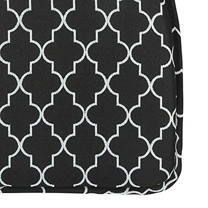 Klear Vu Omega Non-Slip Chair Cushions, Assembled in USA, U-Shaped Skid-Proof Seat Pads for Dining Room, Kitchen, Office, 15"x16", 8 Pack, Geo Black - color: Geo Black, size: 8 Pack
