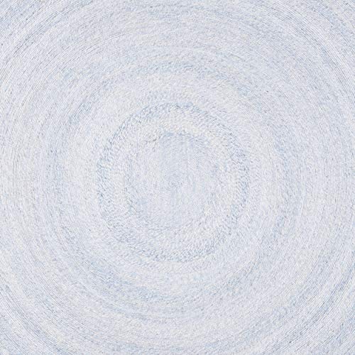 SAFAVIEH Sahara Collection 3' Round Blue SAH490M Handmade Boho Tassel Area Rug - color: Blue, size: 3' (Round)