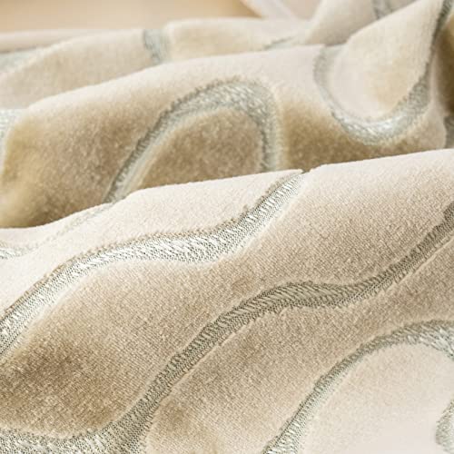 Beige Throw Pillow Cover Wavy Cushion Cover Modern Zippered Rectangular Pillowcase for Sofa Couch Bedroom Living Room Home, 12x20 Inch - color: Beige, size: 20" x 12" (Pack of 1)