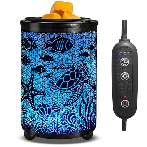 Leyoue Wax Warmer, Wax Melt Warmer with PTC Heating Plate & 7-Color LED | Electric Fragrance Warmer for Home Decor & Gifts, Color Changing Wax Heater Underwater World - color: Underwater