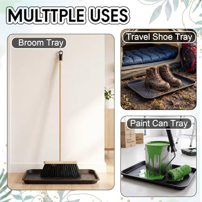 Novabright 6 Pcs Boot Tray with 24 Pcs Anti-Slip Pads Waterproof Boot Mat Wet Shoe Tray & Pet Food Mat, Multi-Purpose Garden Tool for Entryway Indoor Boots Shoes Pets (16.7x12.8 Inch) - size: 16.7x12.8 Inch