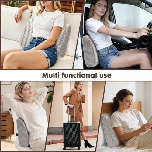 Large Lumbar Cushion Lumbar Support Pillow, Ergonomic Lumbar Pillow with Machine Washable, Help Relieve Pain of Back, Lumbar, Tailbone and Sciatic Nerve Support. (Dark Grey) - color: Dark Grey