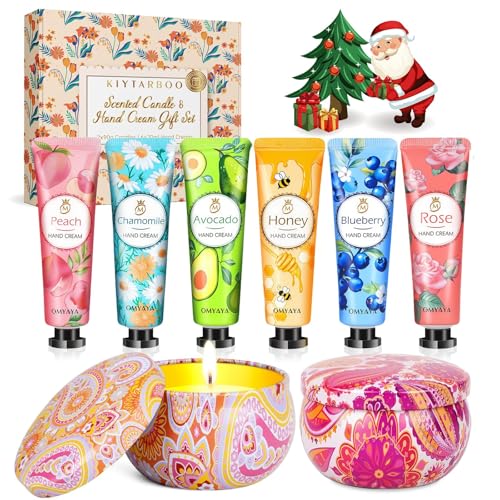 Candle Set, Gifts Set for Women, Teacher Appreciation Gift, Scented Candles & Hand Cream Lotion Set, Mother's Day Gift, Bithday Holiday Gifts for Nurse Her Friend Corworkers Mom Adults