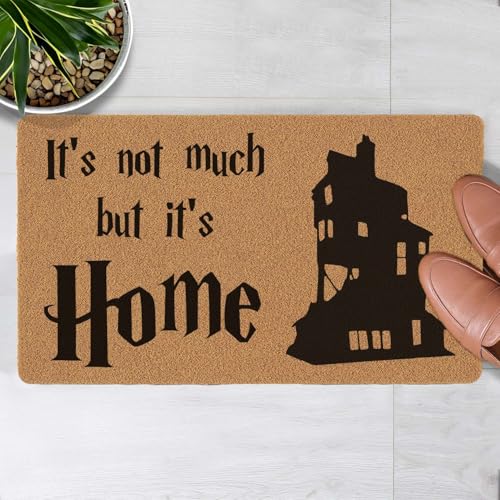 Welcome Door Mat It's Not Much But It's Home Outdoor Indoor Entrance, Low-Profile Floor Mats Non Slip Durable Entrance Rugs for Entry, Patio, High Traffic Areas Front Door, 17" x 29.5" - color: It's Not Much But It's Home