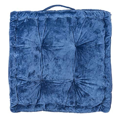 Safavieh Belia Glam 18-inch Periwinkle Velvet Square Floor Pillow - color: Blue, size: 18"W X 18"D X 5"H