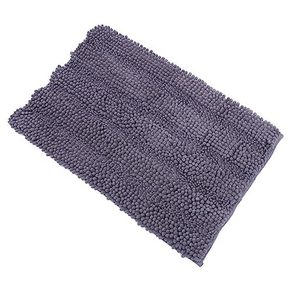 Alipis Chenille Bath Rugs Absorbent Non-Slip Mat Luxury Bathroom Rug for Shower