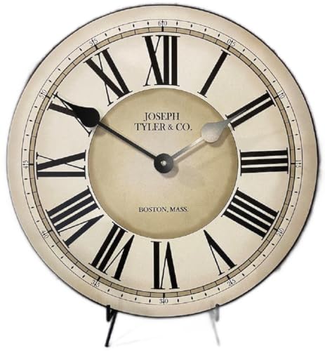 The Big Clock Store Waterford Wall Clock | Handcrafted in USA | Silent Non-Ticking Mechanism | Beautiful Color | Rustic Decor for Living Room | Battery Operated (12-Inch) - color: 3. Waterford, size: 12-Inch