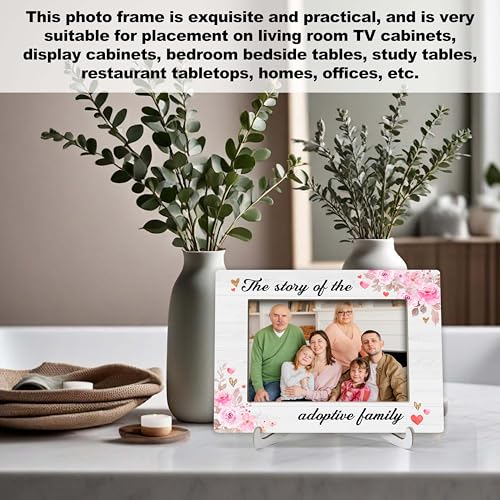 YSTEP Adoptive Family Photo Frame, The Story Of Adoptive Family Picture Frame, Adoption Day Gifts, Wood 4x6 Picture Frame for Desk Display-B19 - style: Style 6