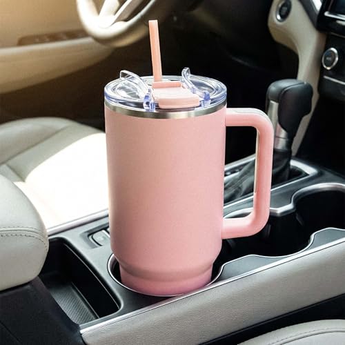 Hogg Big Swig 40oz Tumbler with Handle and Straw - Lavender Drift, 40 oz Tumbler, Insulated Cup with Handle, 40oz Water Bottle with Straw, Thermal Cups, Leak Proof Lid, Travel Mugs, Stainless Steel - color: Lavender Drift