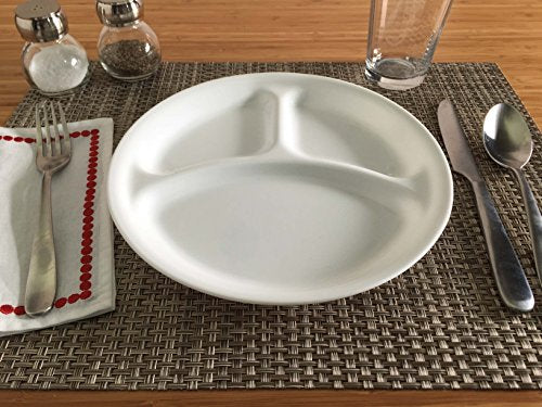 Corelle Winter Frost White 8.5"/21,6 cm Divided Luncheon Plate, Pack of 6 - style: 22cm Divided Luncheon Plate Pk6
