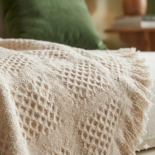 Pure Country Weavers Diamond Natural Weave Blanket - Gift Tapestry Throw Woven from Cotton - Made in The USA (69x48) (Diamond) - color: Diamond