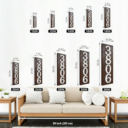 Personalized Vertical Address Plate,House Number Sign,House Numbers Sign for Outside,Custom Wood Address Numbers for House Modern House Numbers,Street Name Address Sign,Great Housewarming Gifts Idea (vertical address signs) - color: vertical address signs