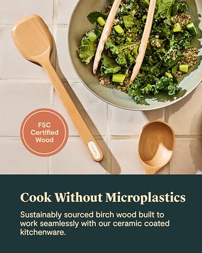 Caraway 14-Piece Kitchen Prep Tool Set with Knives & Utensils | Knife Set & Wooden Utensil Set, Made with Premium German Steel Blades & FSC-Certified Birch Wood, Non-Toxic Materials, Mist - color: Mist