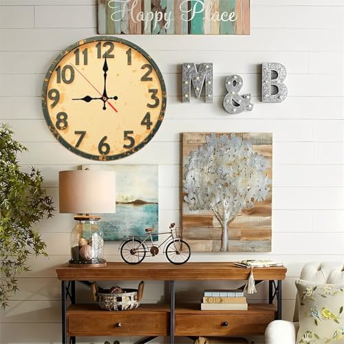 Speckled Beige Minimalist Wooden Wall Clock (25cm×25cm)