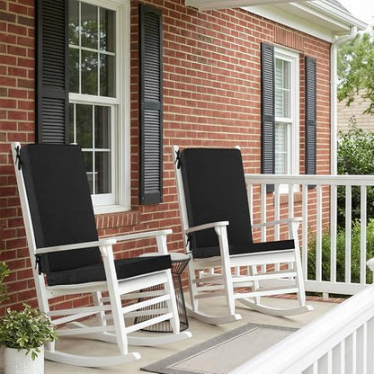 Outdoor Chair Cushions 20x20 Inch, Set of 4, Black | Water Resistant, Fade Resistant, Patio Furniture Lawn Dining Seat Replacement with High Back, Removable Cover with Zipper - color: Black, size: 20" x 20" 4 Pack