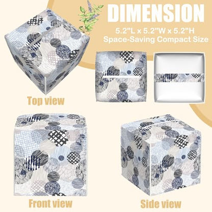 Abstract Lines Tissue Box Cover Square, Geometric Tissue Box Holder with Bottom Belt Leather Facial Paper Organizer Dispenser for Bathroom Bedroom Dresser Night Stand Tabletop - color: Abstract Lines