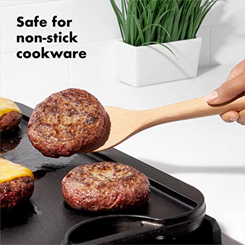 OXO Good Grips Wooden Utensil Set for Cooking, 3-Piece | Solid Beechwood Spoon, Slotted Spoon, And Turner, Heat-Resistant, Comfortable Non-Slip Grip, Everyday Cooking - style: Utensil Set