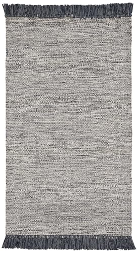 SAFAVIEH Montauk Collection Accent Rug - 3' x 5', Grey, Handmade Tassel Cotton, Ideal for High Traffic Areas in Entryway, Living Room, Bedroom (MTK610M) - color: Grey, size: 3' x 5' (Rectangular)