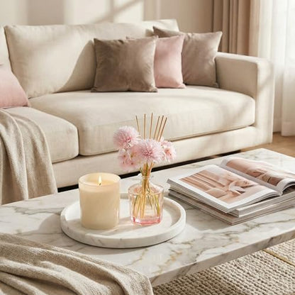 Reed Diffuser - Sandalwood Rose 8.5 Fl.oz Flower Reed Diffuser Set with 8 Sticks, Home Fragrance Reed Diffuser for Home Bedroom Office Bathroom Shelf Decor (Master Collection)