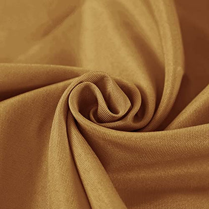 Fokitut 2 Pack Waterproof Round Tablecloth, 120 Inch, Stain Resistant and Wrinkle Polyester Table Cloth, Fabric Table Cover for Kitchen Dining, Wedding, Party, Holiday Dinner-Gold - color: Gold, size: Round-120''-2pack