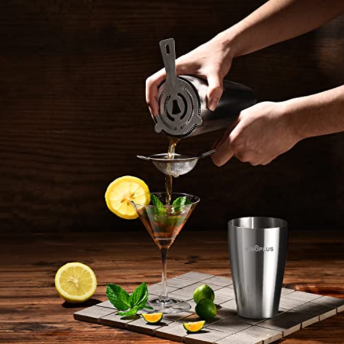 Cocktail Shaker,Cocktail Shaker Set 6 Pcs,27OZ Drink Shaker | Martini Shaker,Boston Shaker,Cocktail Strainer,Bartender Kit,Stainless Steel Double Measuring Jigger,Mixing Spoon