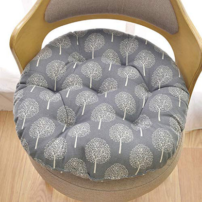 vctops Bohemian Soft Round Chair Pad Garden Patio Home Kitchen Office Seat Cushion Tree Navy Diameter 16" - color: Tree Navy, style: Diameter 16 Inch