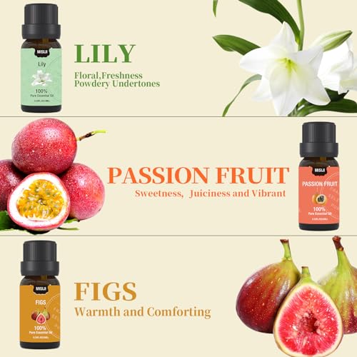 Essential Oils Set-Essential Oils for Diffuser for Home,Diffuser Oils Scents for Aromatherapy,Laundry,Candle&Soap Making,Humidifiers 6 X 10ML - color: Pitch Black
