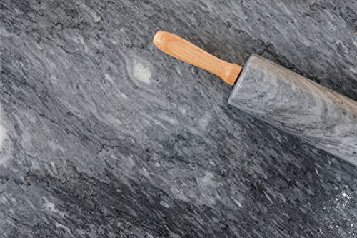 JEmarble Pastry Board 16x24 inch(Gray) with Non-Slip Rubber Feets for Stability Perfect for Keep the Dough Cool and Chocolate Tempering(Premium Quality) - size: 24"L x 16"W