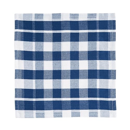 LANE LINEN 100% Cotton Kitchen Towels - 6 Pack Ultra Soft Quick Drying Dish Towels, Absorbent Kitchen Rags 12"x12" - Navy - color: 14: Navy, size: 12"x12" - 6 Pack