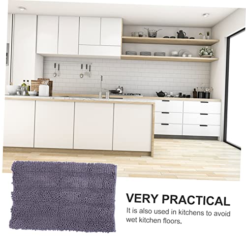 Alipis Chenille Bath Rugs Absorbent Non-Slip Mat Luxury Bathroom Rug for Shower
