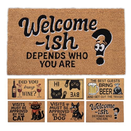 Coir Doormat Outdoor Entrance - Welcome - 17"x30" - Funny Door mats Outside - Welcome mat Funny - Indoor/Outdoor Doormat - color: Welcome
