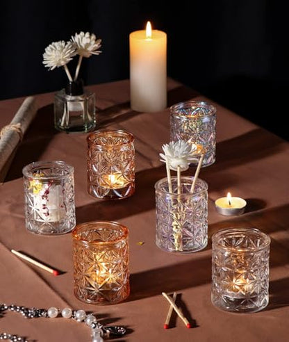 Gold Votive Candle Holders Set of 12, Tea Lights Candle Holders Glass for Wedding Table Centerpieces, Gold Candle Holder for Christmas Party Diwali Centerpieces for Table, Home Party Supplies - color: Gold
