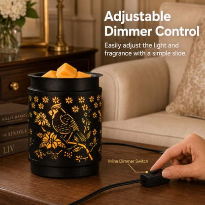 mocosa Metal Wax Melt Warmer Electric Candle Fragrance Burner | Oil Burner 2 in 1，Gifts for Women，Mother's Day，for Home Office Bedroom，Cardinal Decorations - style: Cardinal