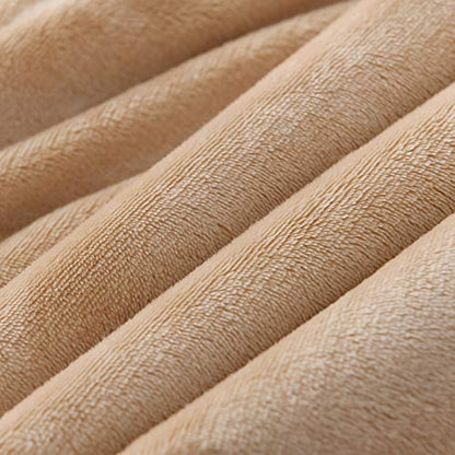 NANPIPER Throw Blanket Reversible Sherpa Flannel Super Soft Fuzzy Plush Fleece Microfiber for Bed/Couch (60"x80",Beige) - color: New Beige, size: Twin