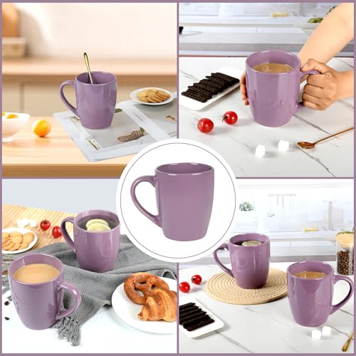 BYCNZB 27OZ Extra Large Ceramic Coffee Mug, Jumbo Coffee Mugs, Big Tea Cups with a Large Handle for Office and Home set of 2 (Purple) - color: Purple