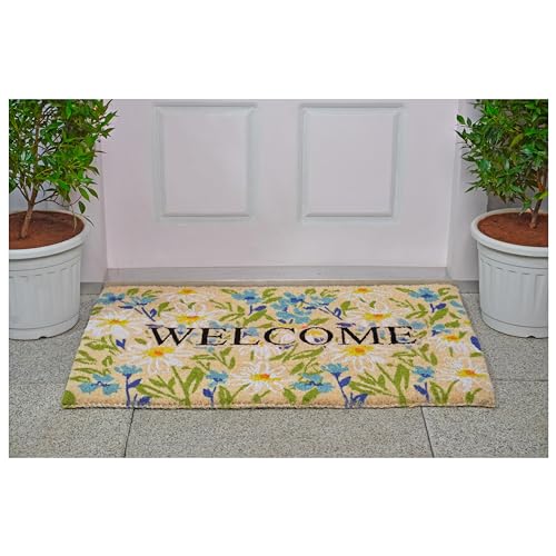Calloway Mills Field of Daisy Welcome Doormat (30" x 48" x 1.50") - color: Fields of Daisy Welcome, size: 2'6" x 4' (Rectangular)